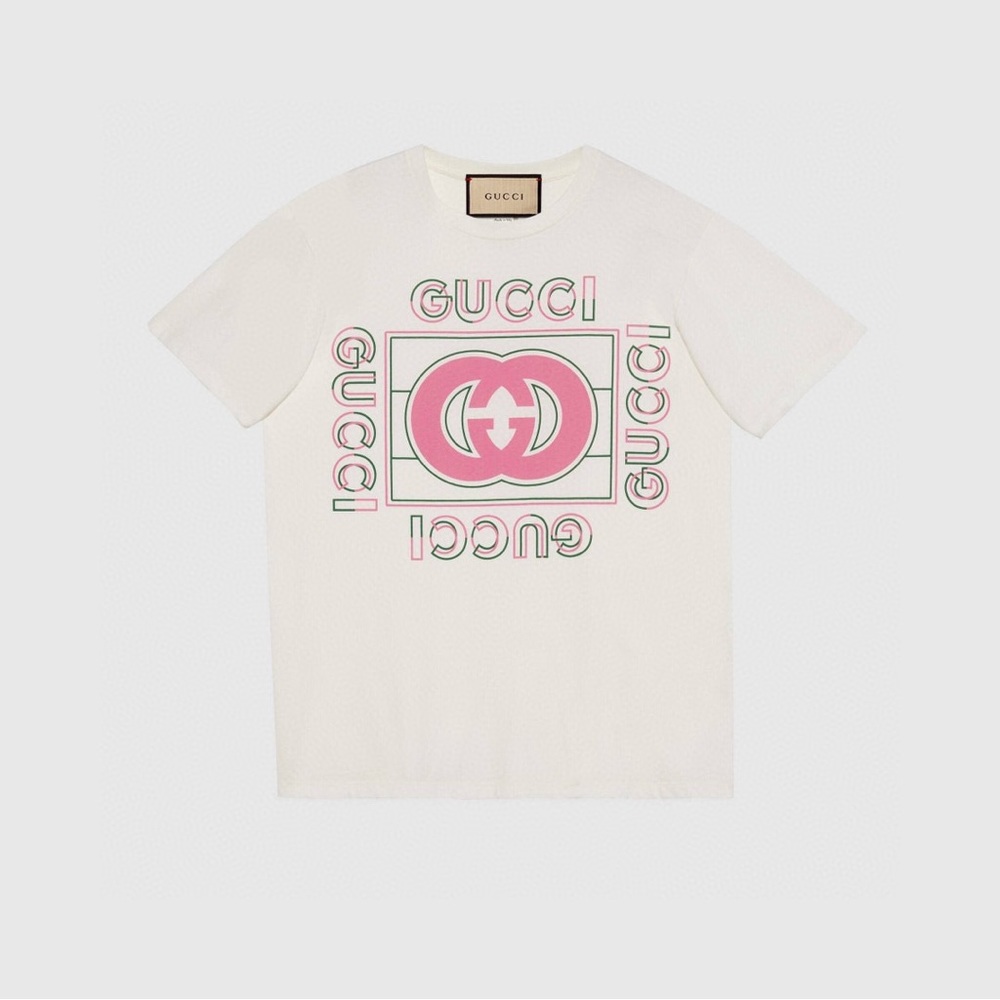 GUCCI VINTAGE LOGO PRINT T-SHIRT